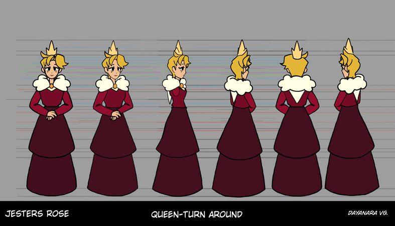 "Jesters Rose"- Queen Turn-around