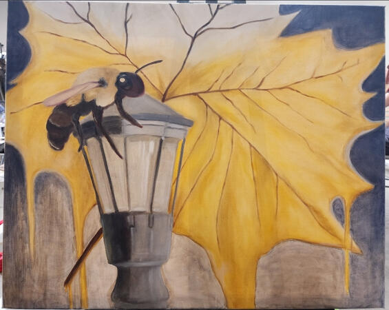 &quot;Honey leaf&quot;- oil painting
