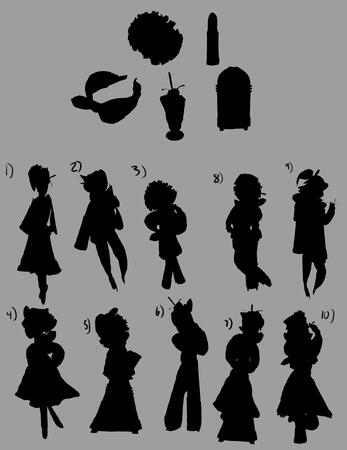 &quot;Sandy Olsson&quot;- Character Silhouette (using objects)