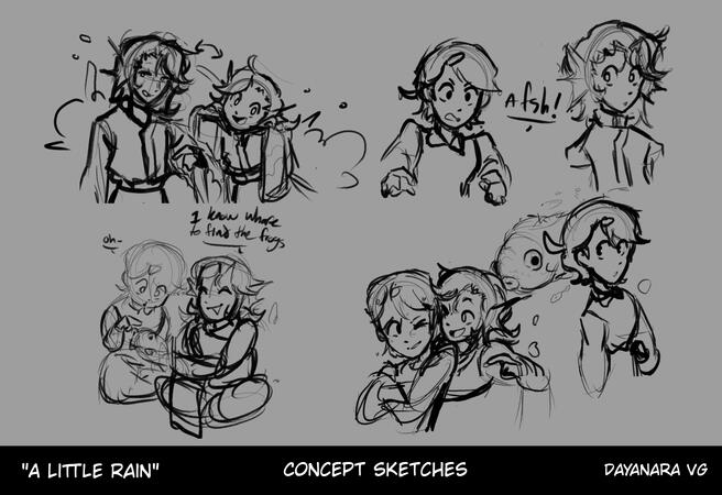 &quot;A Little Rain&quot;- Concept sketches-1