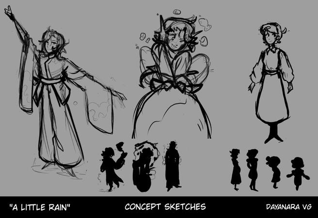 "A Little Rain"- Concept sketches-2