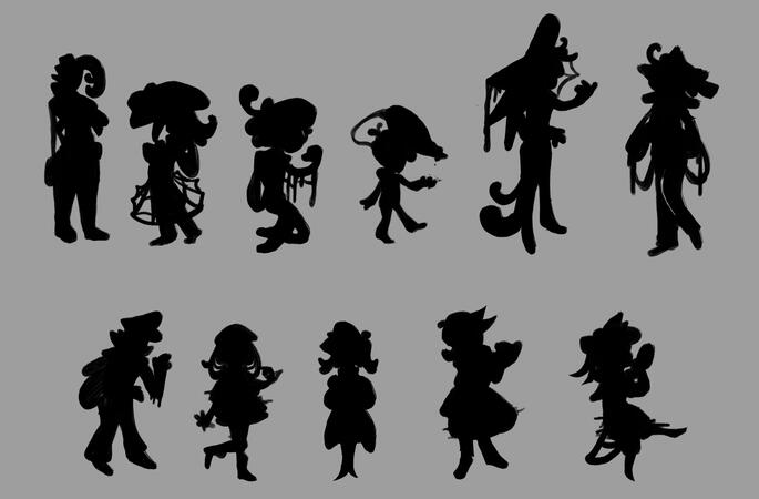 Character Silhouette studies