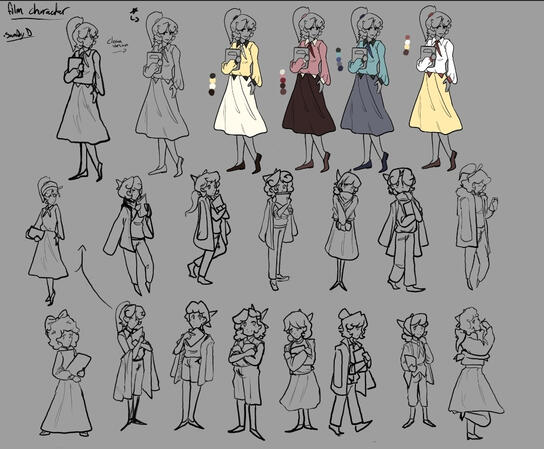 "Sandy Olsson"- Character Design/color Concepts